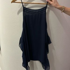 BCBG Navy Blue Flowy Tank Top
